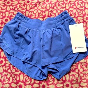 New with tags. Lululemon shorts in wild indigo size 4!
